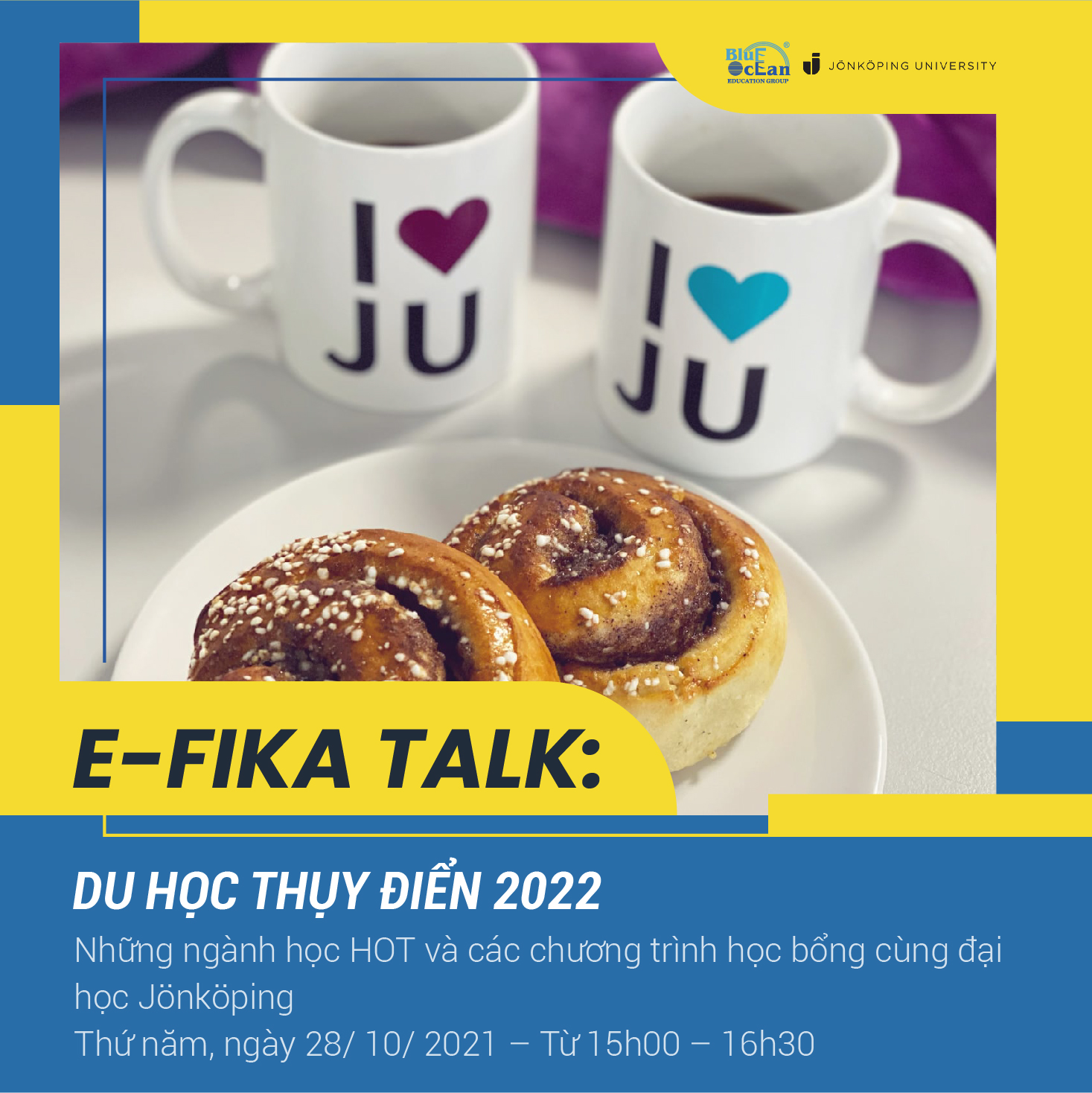 Du học Thụy Điển: E-Fika Talk tháng 10 cùng trường đại học JÖNKÖPING